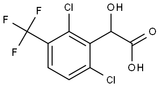 2,6-Dichloro-α-hydroxy-3-(trifluoromethyl)benzeneacetic acid 구조식 이미지