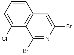 1,3-dibromo-8-chloroisoquinoline Structure