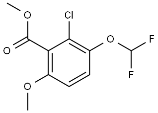 Methyl 2-chloro-3-(difluoromethoxy)-6-methoxybenzoate Structure