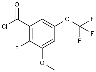 2-Fluoro-3-methoxy-5-(trifluoromethoxy)benzoyl chloride Structure