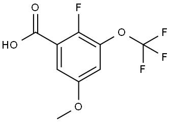 2-Fluoro-5-methoxy-3-(trifluoromethoxy)benzoic acid Structure