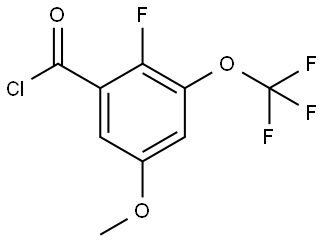 2-Fluoro-5-methoxy-3-(trifluoromethoxy)benzoyl chloride Structure