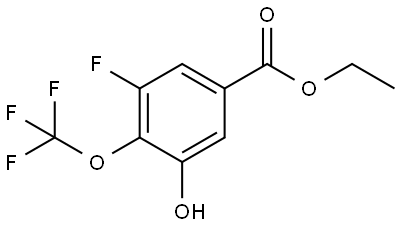 Ethyl 3-fluoro-5-hydroxy-4-(trifluoromethoxy)benzoate Structure