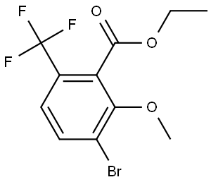 Ethyl 3-bromo-2-methoxy-6-(trifluoromethyl)benzoate 구조식 이미지