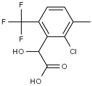 2-Chloro-α-hydroxy-3-methyl-6-(trifluoromethyl)benzeneacetic acid Structure