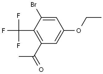 1-[3-Bromo-5-ethoxy-2-(trifluoromethyl)phenyl]ethanone 구조식 이미지