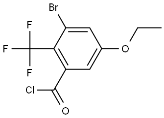 3-Bromo-5-ethoxy-2-(trifluoromethyl)benzoyl chloride Structure