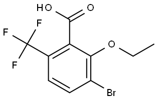 3-Bromo-2-ethoxy-6-(trifluoromethyl)benzoic acid Structure