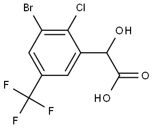 3-Bromo-2-chloro-α-hydroxy-5-(trifluoromethyl)benzeneacetic acid Structure