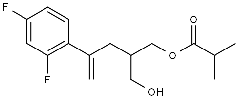 Propanoic acid, 2-methyl-, 4-(2,4-difluorophenyl)-2-(hydroxymethyl)-4-penten-1-yl ester Structure
