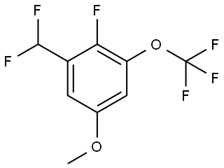 1-(Difluoromethyl)-2-fluoro-5-methoxy-3-(trifluoromethoxy)benzene Structure