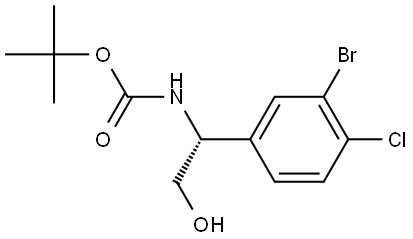 tert-butyl (1-(3-bromo-4-chlorophenyl)-2-hydroxyethyl)carbamate Structure