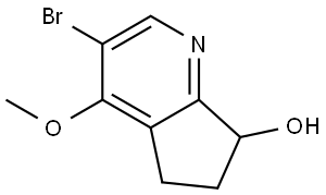 3-bromo-4-methoxy-6,7-dihydro-5H-cyclopenta[b]pyridin-7-ol Structure