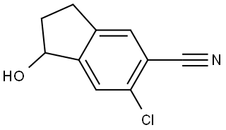 6-chloro-1-hydroxy-indane-5-carbonitrile 구조식 이미지