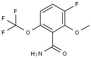 3-Fluoro-2-methoxy-6-(trifluoromethoxy)benzamide Structure