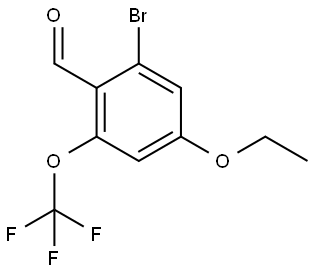 2-Bromo-4-ethoxy-6-(trifluoromethoxy)benzaldehyde Structure