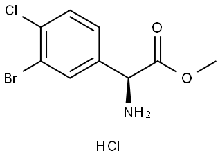 methyl (S)-2-amino-2-(3-bromo-4-chlorophenyl)acetate hydrochloride Structure