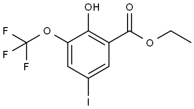 Ethyl 2-hydroxy-5-iodo-3-(trifluoromethoxy)benzoate Structure