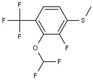 (3-(difluoromethoxy)-2-fluoro-4-(trifluoromethyl)phenyl)(methyl)sulfane Structure