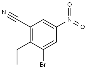 3-bromo-2-ethyl-5-nitrobenzonitrile Structure