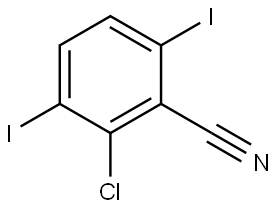 2-Chloro-3,6-diiodobenzonitrile Structure