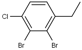 2,3-dibromo-1-chloro-4-ethylbenzene 구조식 이미지