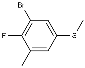 (3-Bromo-4-fluoro-5-methylphenyl)(methyl)sulfane Structure