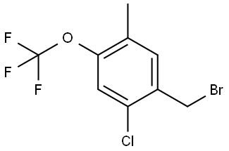 1-(Bromomethyl)-2-chloro-5-methyl-4-(trifluoromethoxy)benzene Structure