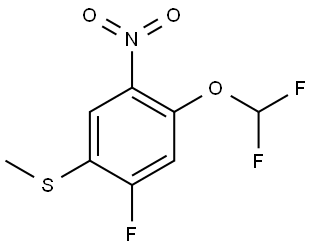 (4-(difluoromethoxy)-2-fluoro-5-nitrophenyl)(methyl)sulfane Structure