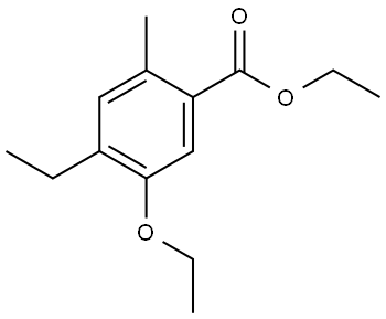 Ethyl 5-ethoxy-4-ethyl-2-methylbenzoate 구조식 이미지