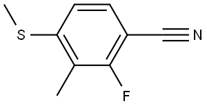 2-fluoro-3-methyl-4-(methylthio)benzonitrile Structure