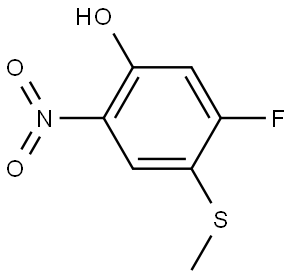 5-fluoro-4-(methylthio)-2-nitrophenol Structure