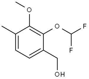 2-(Difluoromethoxy)-3-methoxy-4-methylbenzenemethanol Structure