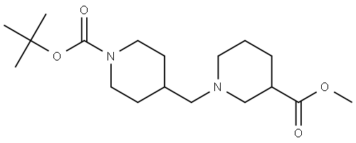 tert-butyl 4-((3-(methoxycarbonyl)piperidin-1-yl)methyl)piperidine-1-carboxylate Structure