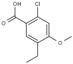 2-Chloro-5-ethyl-4-methoxybenzoic acid Structure