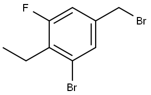 1-Bromo-5-(bromomethyl)-2-ethyl-3-fluorobenzene Structure