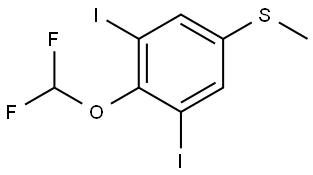 2-(Difluoromethoxy)-1,3-diiodo-5-(methylthio)benzene Structure