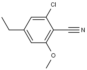 2-Chloro-4-ethyl-6-methoxybenzonitrile Structure