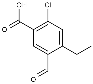 2-Chloro-4-ethyl-5-formylbenzoic acid Structure