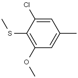 (2-chloro-6-methoxy-4-methylphenyl)(methyl)sulfane Structure