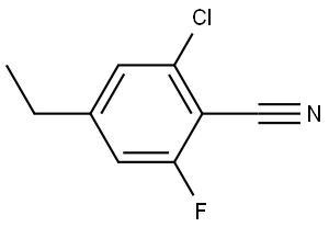 2-Chloro-4-ethyl-6-fluorobenzonitrile Structure