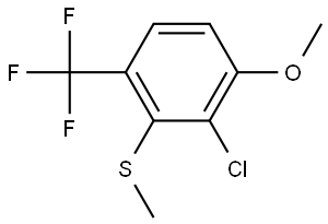 2-Chloro-1-methoxy-3-(methylthio)-4-(trifluoromethyl)benzene Structure