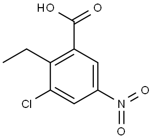 3-chloro-2-ethyl-5-nitrobenzoic acid Structure