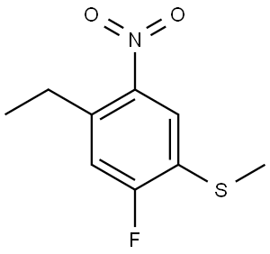 (4-ethyl-2-fluoro-5-nitrophenyl)(methyl)sulfane Structure