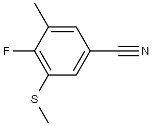 4-fluoro-3-methyl-5-(methylthio)benzonitrile Structure