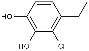 3-Chloro-4-ethyl-1,2-benzenediol Structure