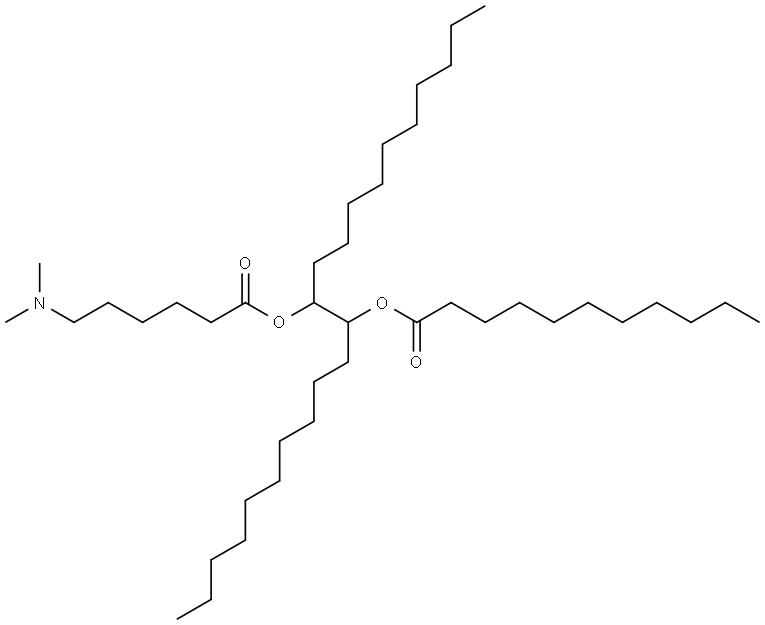 12-((6-(dimethylamino)hexanoyl)oxy)docosan-11-yl undecanoate Structure