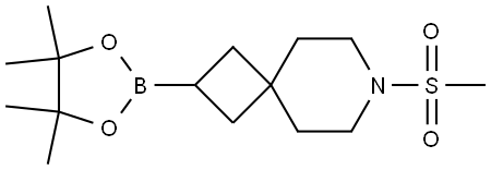 7-(Methylsulfonyl)-2-(4,4,5,5-tetramethyl-1,3,2-dioxaborolan-2-yl)-7-azaspiro[3.… Structure