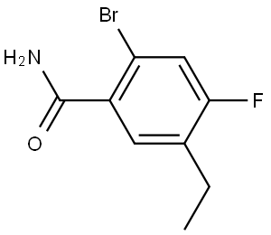 2-Bromo-5-ethyl-4-fluorobenzamide Structure