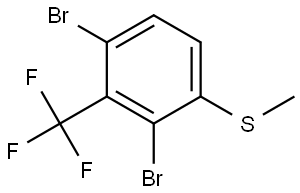 1,3-Dibromo-4-(methylthio)-2-(trifluoromethyl)benzene Structure